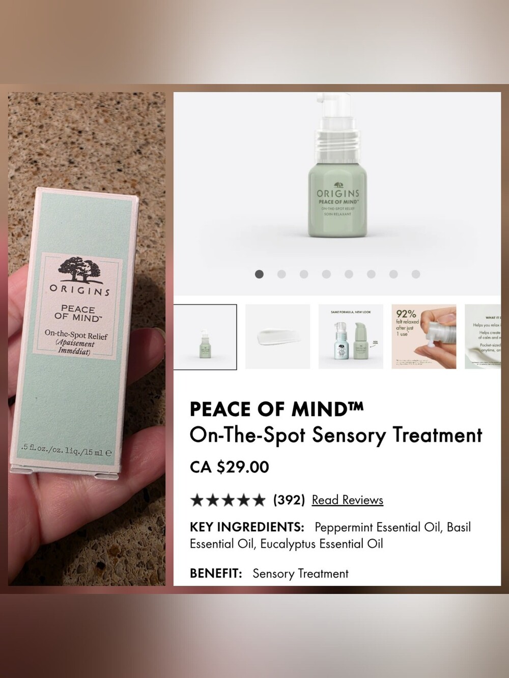 Origins Peace of Mind On-The-Spot Sensory Treatment